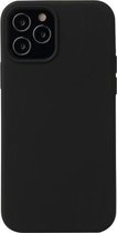Effen kleur vloeibare siliconen schokbestendige beschermhoes voor iPhone 13 Pro (zwart)