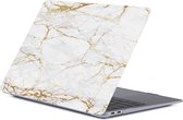 MacBook case van By Qubix - MacBook Pro touchbar 13 inch case - Marble witgoud