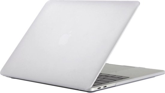 By Qubix MacBook Pro retina touchbar 15 inch case - Transparant (mat) MacBook case Laptop cover Macbook cover hoes hardcase - By Qubix