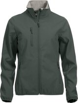 Clique Basic Softshell Jas Dames Antraciet maat S
