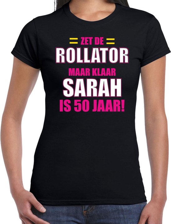 Tee shirt anniversaire marcheur 50 ans Sarah - noir - dames - chemise cadeau cinquante ans Sarah L