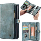 CaseMe Vintage Wallet hoesje Samsung A72 Blauw