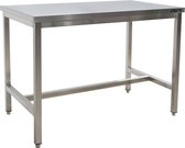 Saro  Roestvrij stalen tafel, met onderblad - 700 mm diepte, 61800 mm | 700-1035