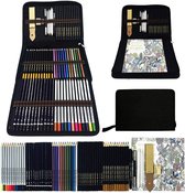 Tekendoos - Kleurpotloden Set, 70 stuks, professionele kleurende potloden, schetsen potloden, schetsen en tekenen Professionele kunstset met kitzak. (WK 02128)