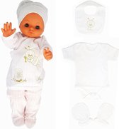 kraamcadeau meisje  - Newborn Baby Summer Clothing 100% Natural Cotton Jacquard First Equipment Gift Set First Equipment Equipment Gift Set 6 Pieces for Babies 0-4 Months (White) (WK 02129)