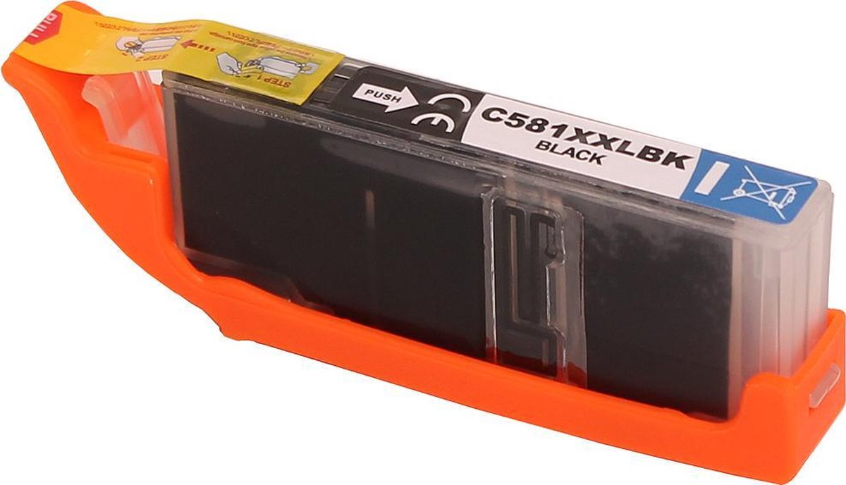 ABC huismerk inkt cartridge geschikt voor Canon 581XXL BK CLI-581 XXL zwart Pixma TR-7500 TR-7520 TR-7550 TR-8500 TR-8520 TR-8550 TS-705 TS-6100 TS-6150 TS-6200 TS-6220 TS-6240 TS-6300 TS-6351 TS9550 Zwart Dun