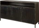 Dressoir - dallas dressoir zwart - 3 drs - zwart - 155x155x85