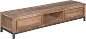 Tv-meubel | venetie | gerecycled teakhout | wit | 180 x 45 x 37(h) cm