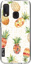 Casetastic Samsung Galaxy A20e (2019) Hoesje - Softcover Hoesje met Design - Pineapples Orange Green Print