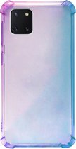 ADEL Siliconen Back Cover Softcase Hoesje Geschikt voor Samsung Galaxy Note 10 Lite - Kleurovergang Blauw Paars