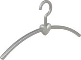 De Kledinghanger Gigant - 4 x Garderobehanger Eve kunststof zilver / zilver, 45 cm