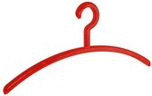 De Kledinghanger Gigant - 4 x Garderobehanger Elegance kunststof rood transparant, 45 cm