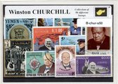 Winston Churchill – Luxe postzegel pakket (A6 formaat) - collectie van 50 verschillende postzegels van Winston Churchill – kan als ansichtkaart in een A6 envelop. Authentiek cadeau