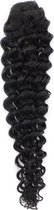 Remy Human Hair extensions curly 18 - zwart 1B#
