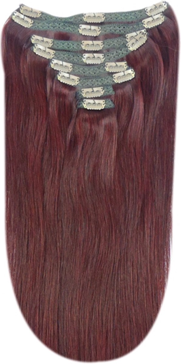 Remy Human Hair extensions Double Weft straight 18 - 99J#