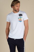 DEELUXE T-shirt met palmprint PALMY White