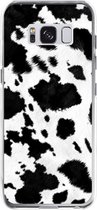 Samsung Galaxy S8 Telefoonhoesje - Transparant Siliconenhoesje - Flexibel - Met Dierenprint - Koeien Patroon - Zwart
