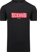 Icons - Heren Tee SS Originals Shirt - Zwart - Maat L