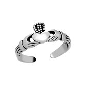 Teenringen | Zilveren teenring, Ierse Claddagh ring