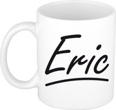Eric naam cadeau mok / beker met sierlijke letters - Cadeau collega/ vaderdag/ verjaardag of persoonlijke voornaam mok werknemers
