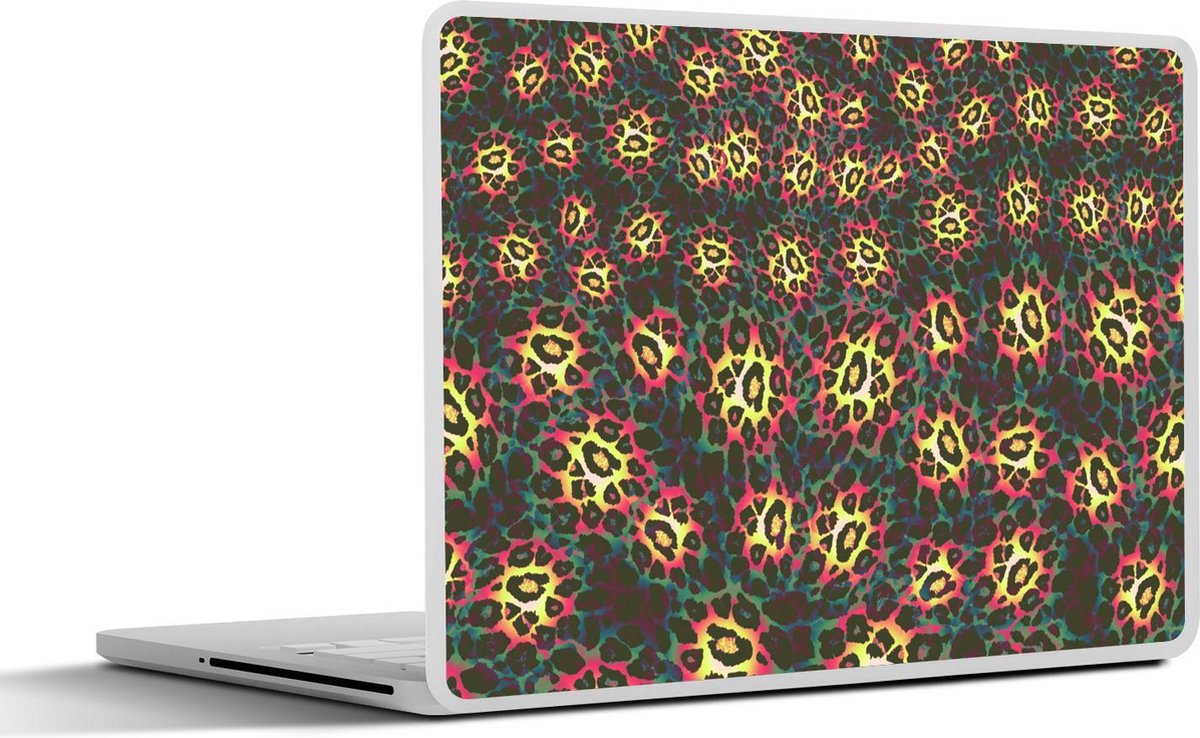 Laptop sticker - 12.3 inch - Luipaard - Kleurrijk - Design - 30x22cm - Laptopstickers - Laptop skin - Cover
