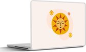 Laptop sticker - 15.6 inch - Zon - Zomer - Pastel - 36x27,5cm - Laptopstickers - Laptop skin - Cover
