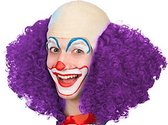 Carnival Toys Verkleedpruik Clown Heren Latex Paars One-size