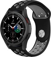 Strap-it Samsung Galaxy Watch 4 Classic 42mm sport band - zwart/grijs