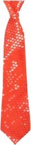 stropdas glitter unisex rood 40 cm