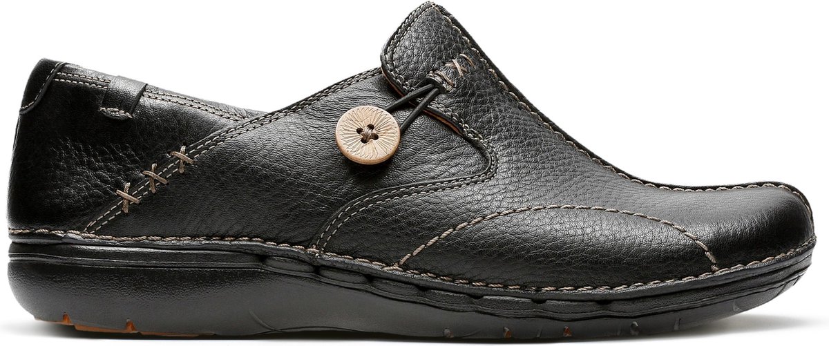 Clarks - Dames schoenen - Un Loop - D - black leather - maat 6,5
