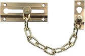 1x chaîne de porte en acier / chaînes de porte polies - matériel de montage inclus - sécurité de porte