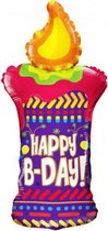 folieballon Happy B-Day Kaars junior 91 cm