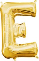 folieballon letter E 20 x 33 cm goud