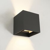 Olucia Dion - Moderne Buiten wandlamp - Aluminium - Antraciet
