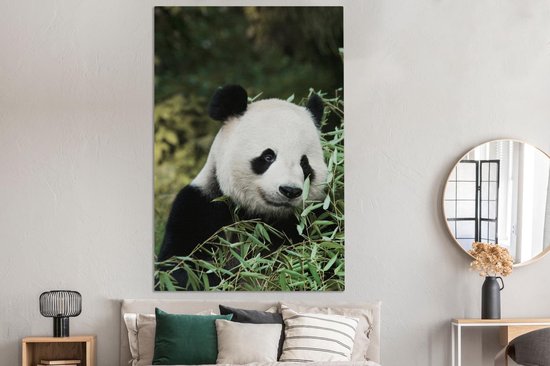 Tableau Tableau Panda - Bamboe - Végétal - 120x180 cm - Décoration murale XXL