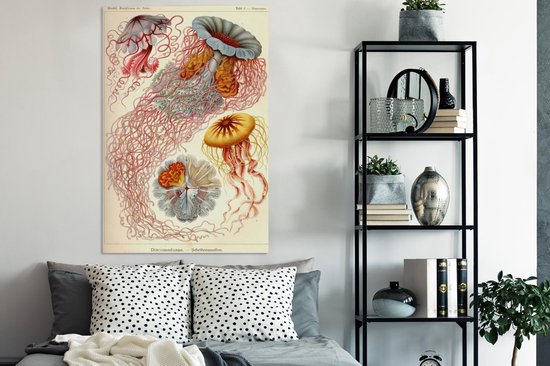 Tableau sur toile Méduse - Vintage - 90x140 cm - Décoration murale