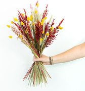 Droogbloemen Boeket - Triticum - Gedroogde bloemen - Woondecoratie - Mix van 6 soorten ↑ 70cm