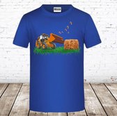 Shirt met trekker -Fruit of the Loom-122/128-t-shirts jongens