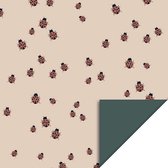 HOP - Cadeaupapier - Ladybug - Beige - 70x300 cm - lieveheersbeestje
