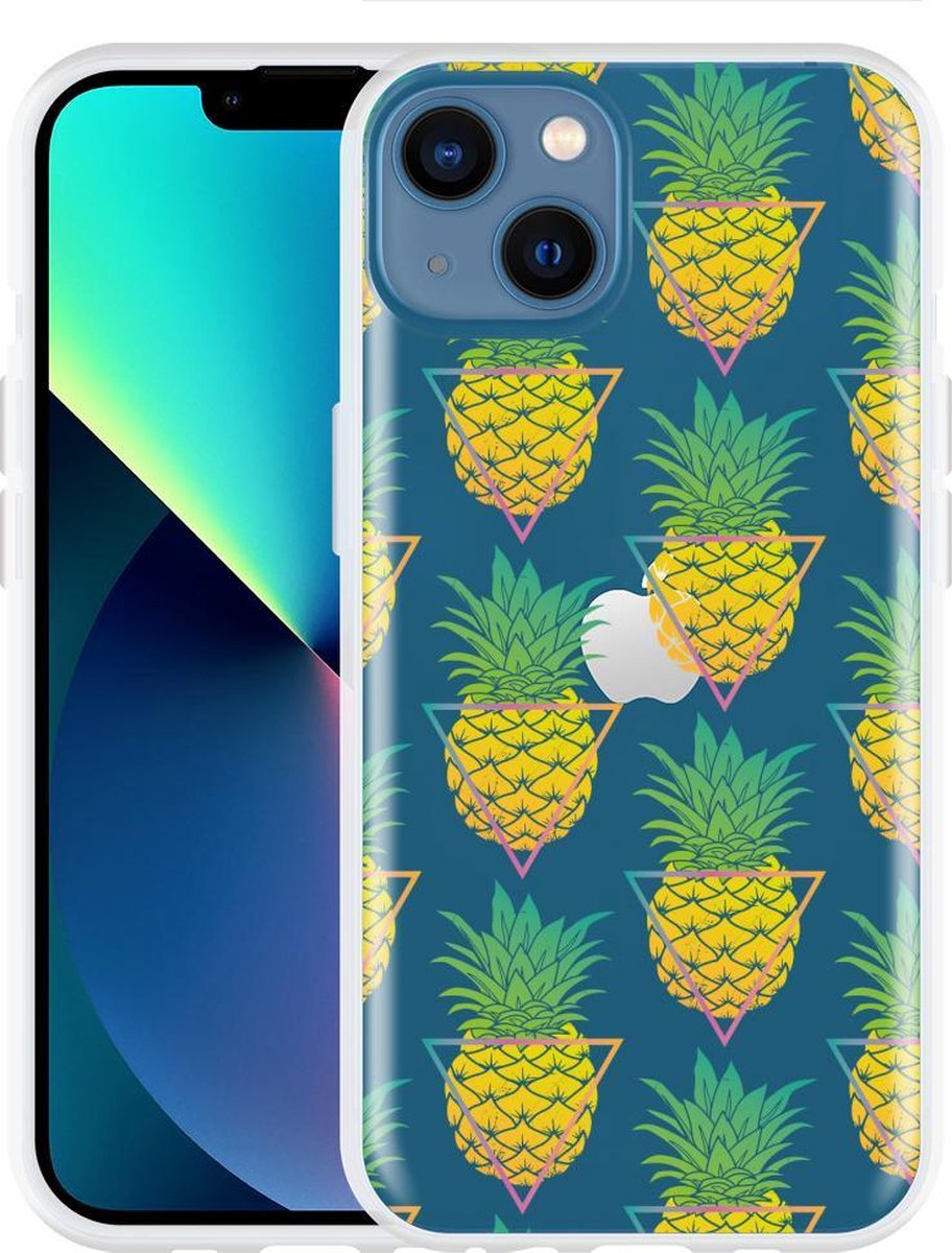 Geschikt voor Apple iPhone 13 Mini Pineapple - Designed by Cazy | bol.com