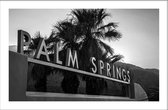 Walljar - Palm Springs - Zwart wit poster