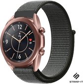 Nylon Smartwatch bandje - Geschikt voor  Samsung Galaxy Watch 3 - 41mm nylon bandje - groen - Strap-it Horlogeband / Polsband / Armband