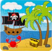 Lg-imports Legpuzzel Piratenschip Junior 14 Cm Karton 16 Stukjes