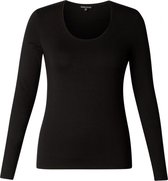 BASE LEVEL CURVY Aso Jersey Shirt - Black - maat 1(48)