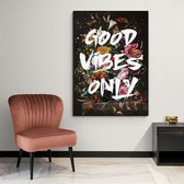 Poster Good Vibes Only - Dibond - Meerdere Afmetingen & Prijzen | Wanddecoratie - Interieur - Art - Wonen - Schilderij - Kunst