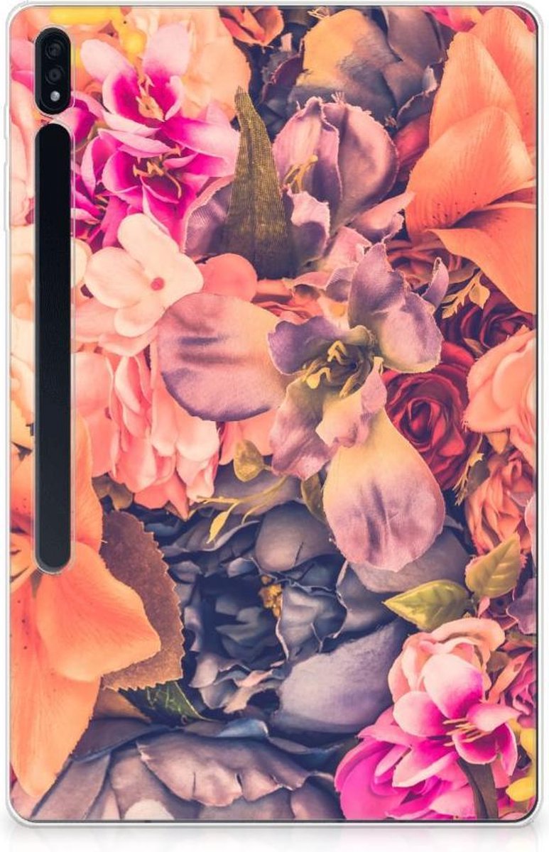 Samsung Galaxy Tab S7 Plus | S8 Plus Siliconen Hoesje Bosje Bloemen