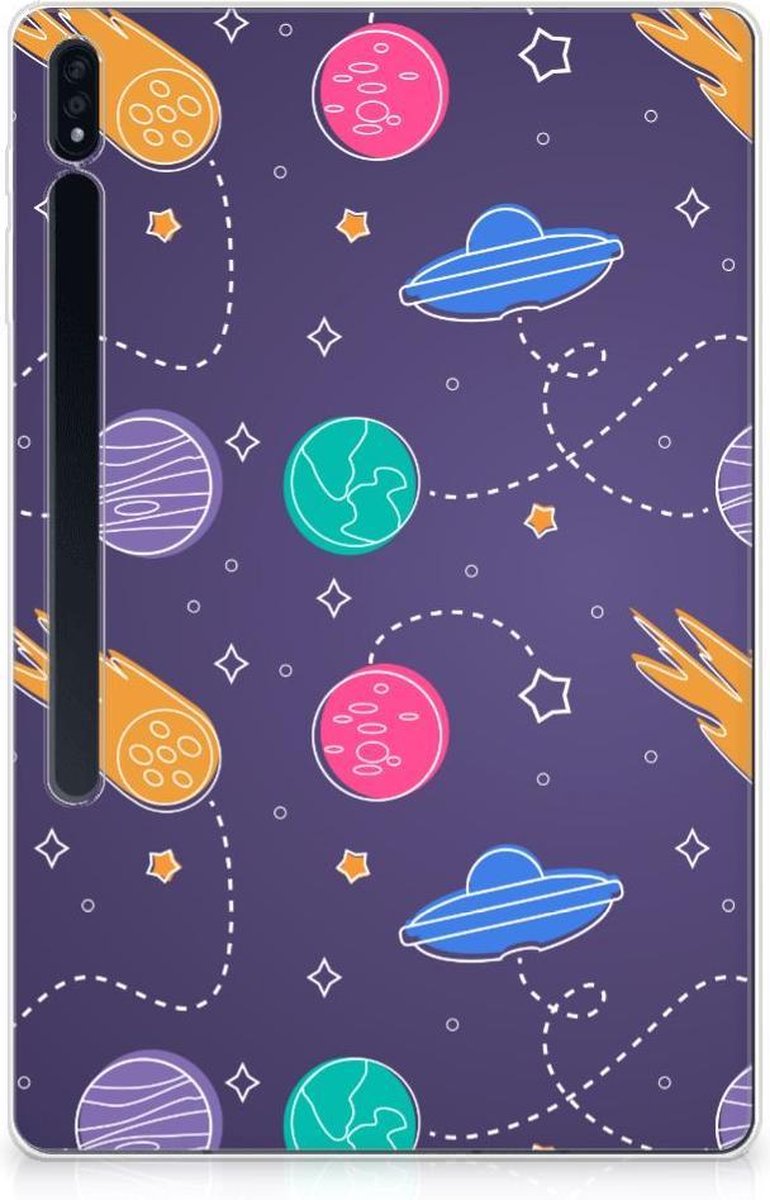 Samsung Galaxy Tab S7 Plus | S8 Plus Leuke Siliconen Hoes Space