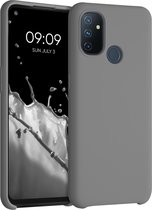 kwmobile telefoonhoesje voor OnePlus Nord N100 - Hoesje met siliconen coating - Smartphone case in titaniumgrijs