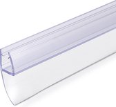 Navaris douchedeur afdichting met lip - Lekstrip - Douchedeurafdichting - Met waterkering - Voor 6mm glazen douchedeur - 100 cm - PVC - Inkortbaar