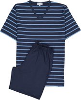 Mey heren shortama Stratford - blauw gestreept -  Maat: XL